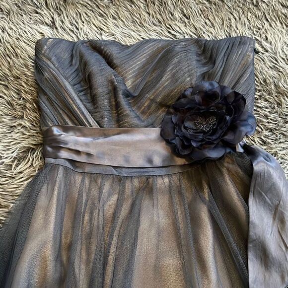 Monsoon strapless grey midi dress - Picture 3 of 4